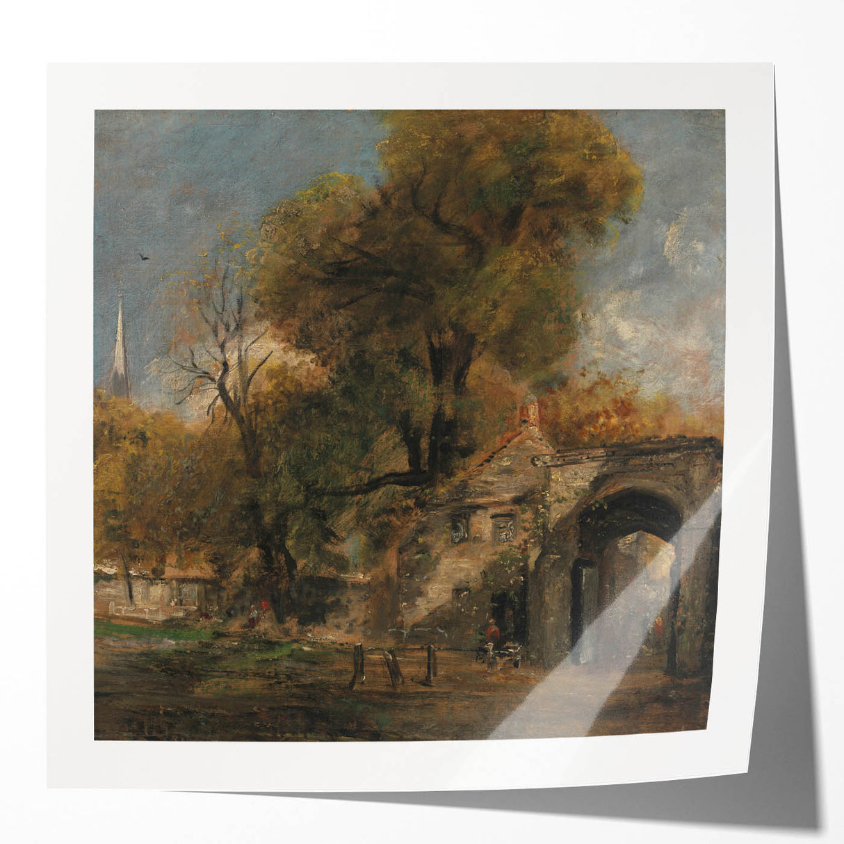 Romanticism Art: Harnham Gate by John Constable - Scenic Canvas