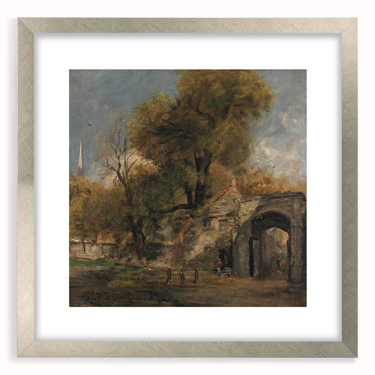 Romanticism Art: Harnham Gate by John Constable - Scenic Canvas