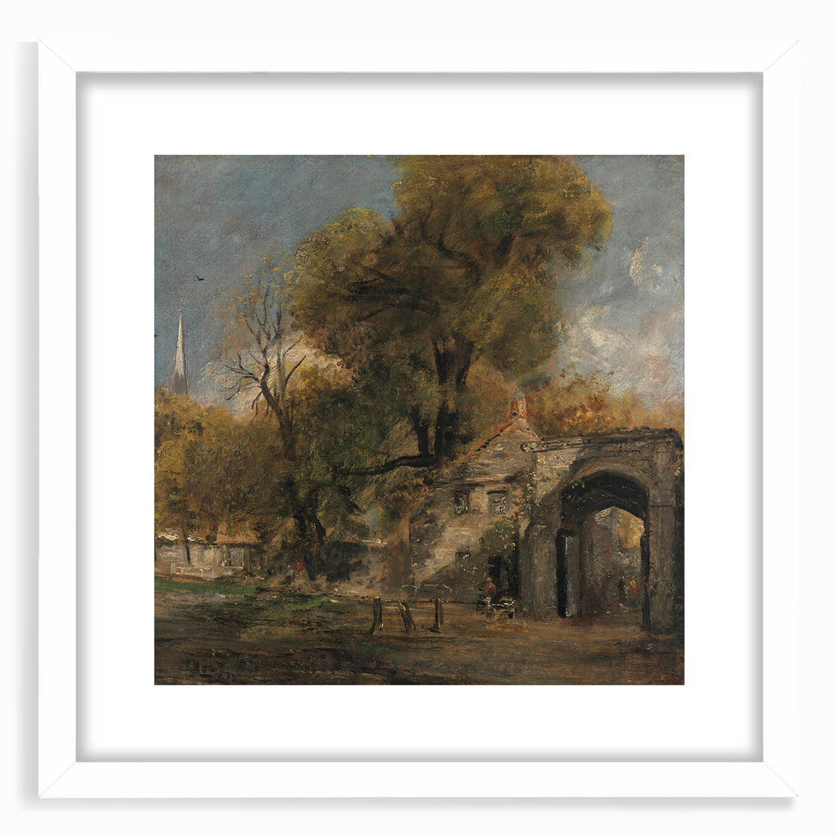 Romanticism Art: Harnham Gate by John Constable - Scenic Canvas
