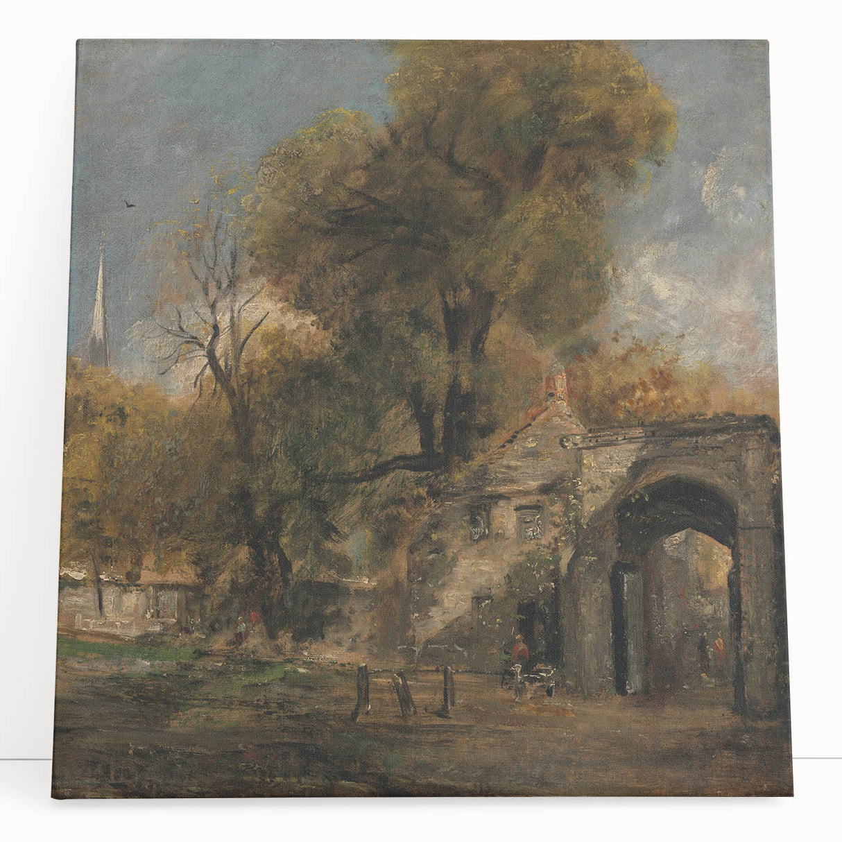 Romanticism Art: Harnham Gate by John Constable - Scenic Canvas