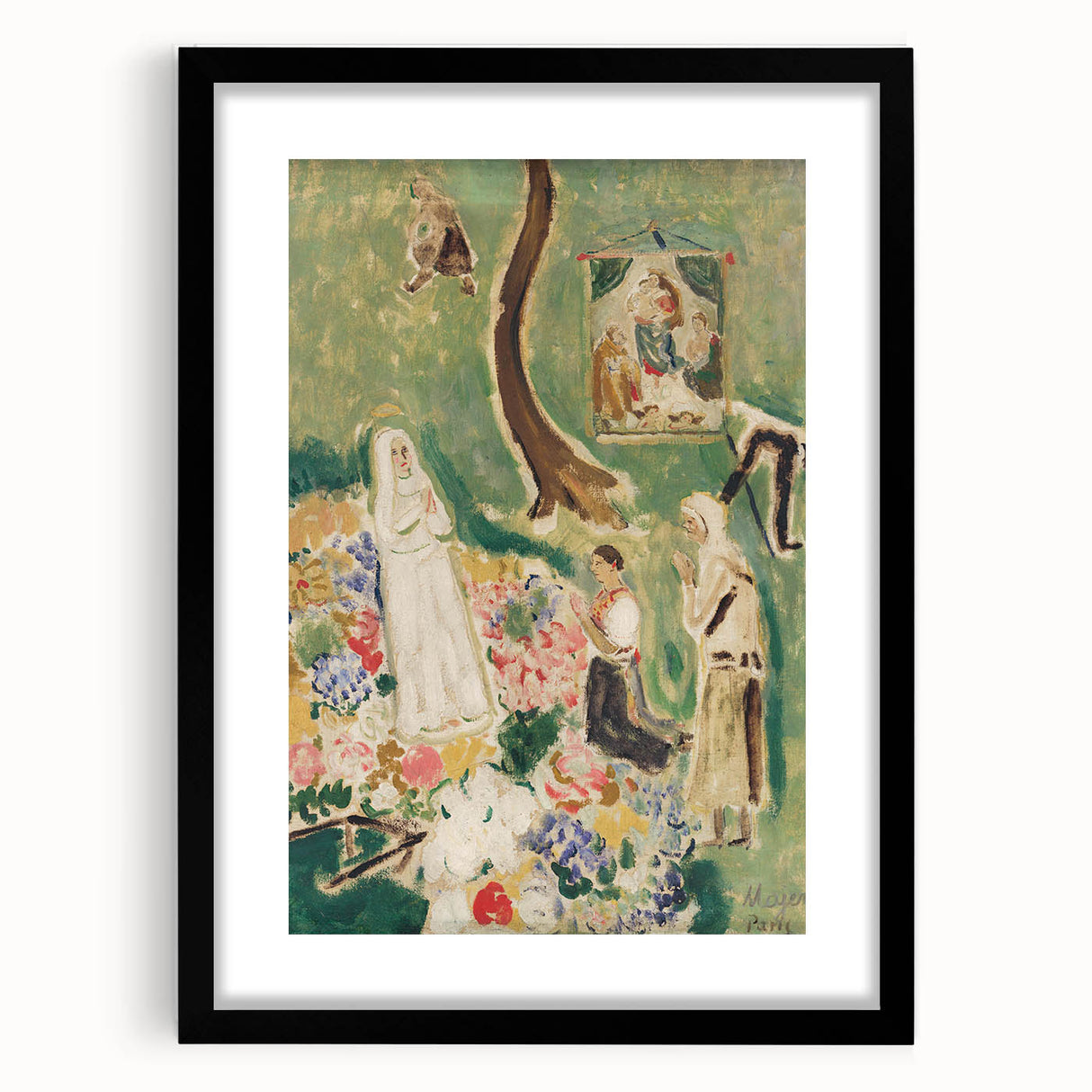 Expressionism Wall Art: Two Madonnas - Vibrant Expressionism Painting