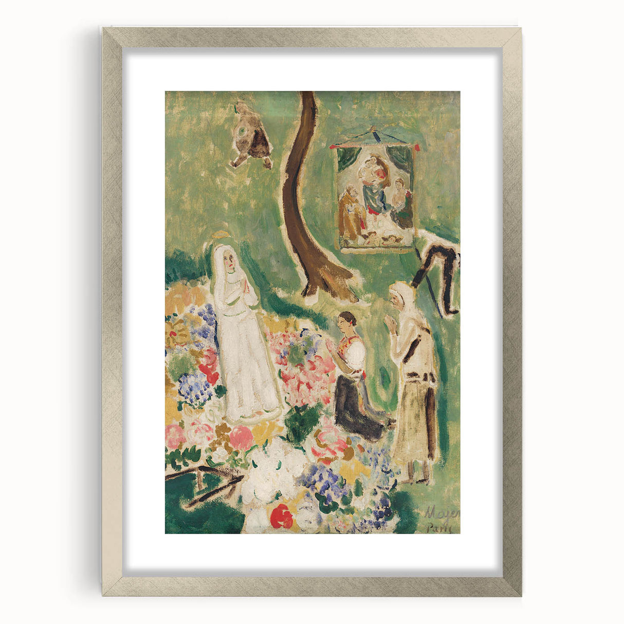 Expressionism Wall Art: Two Madonnas - Vibrant Expressionism Painting