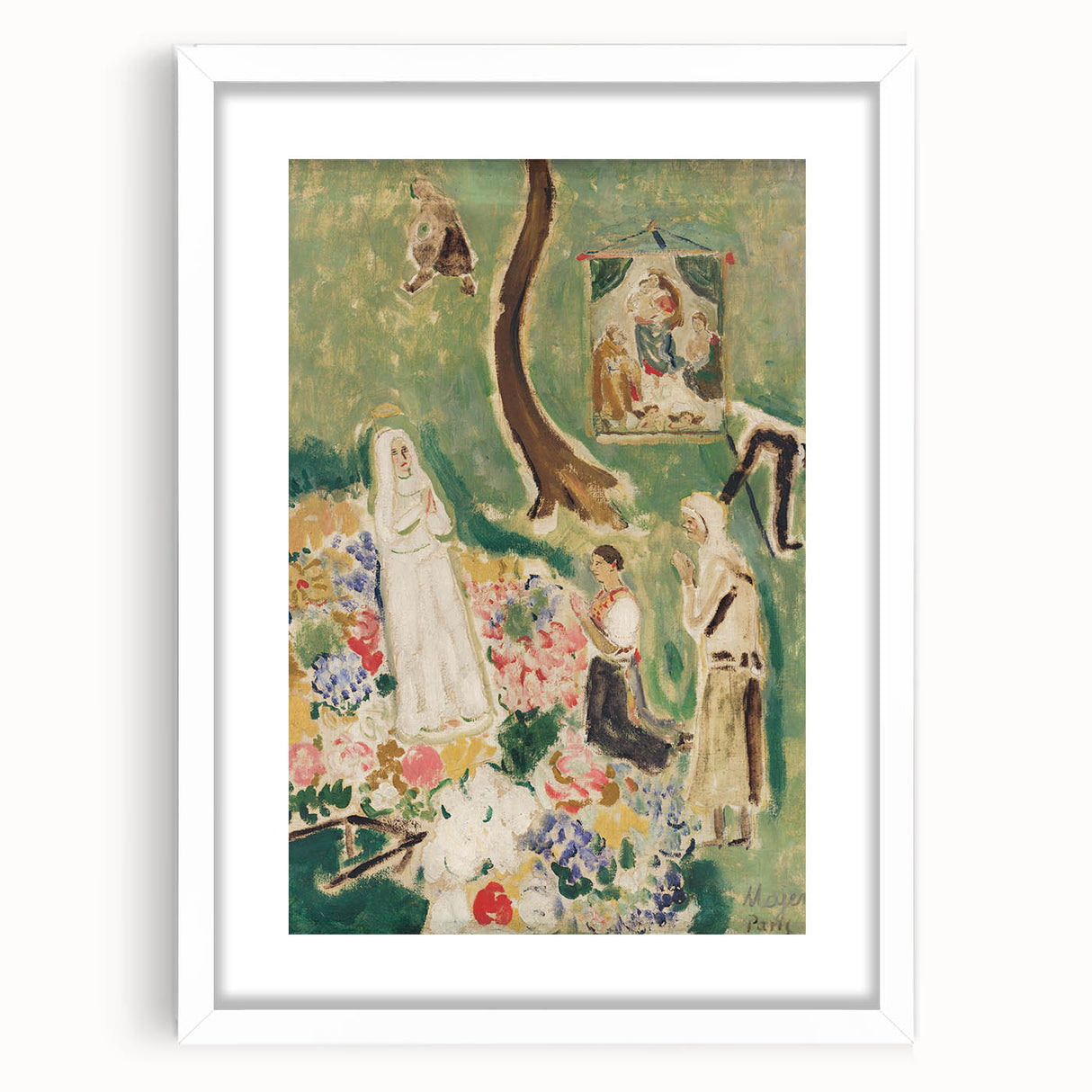 Expressionism Wall Art: Two Madonnas - Vibrant Expressionism Painting