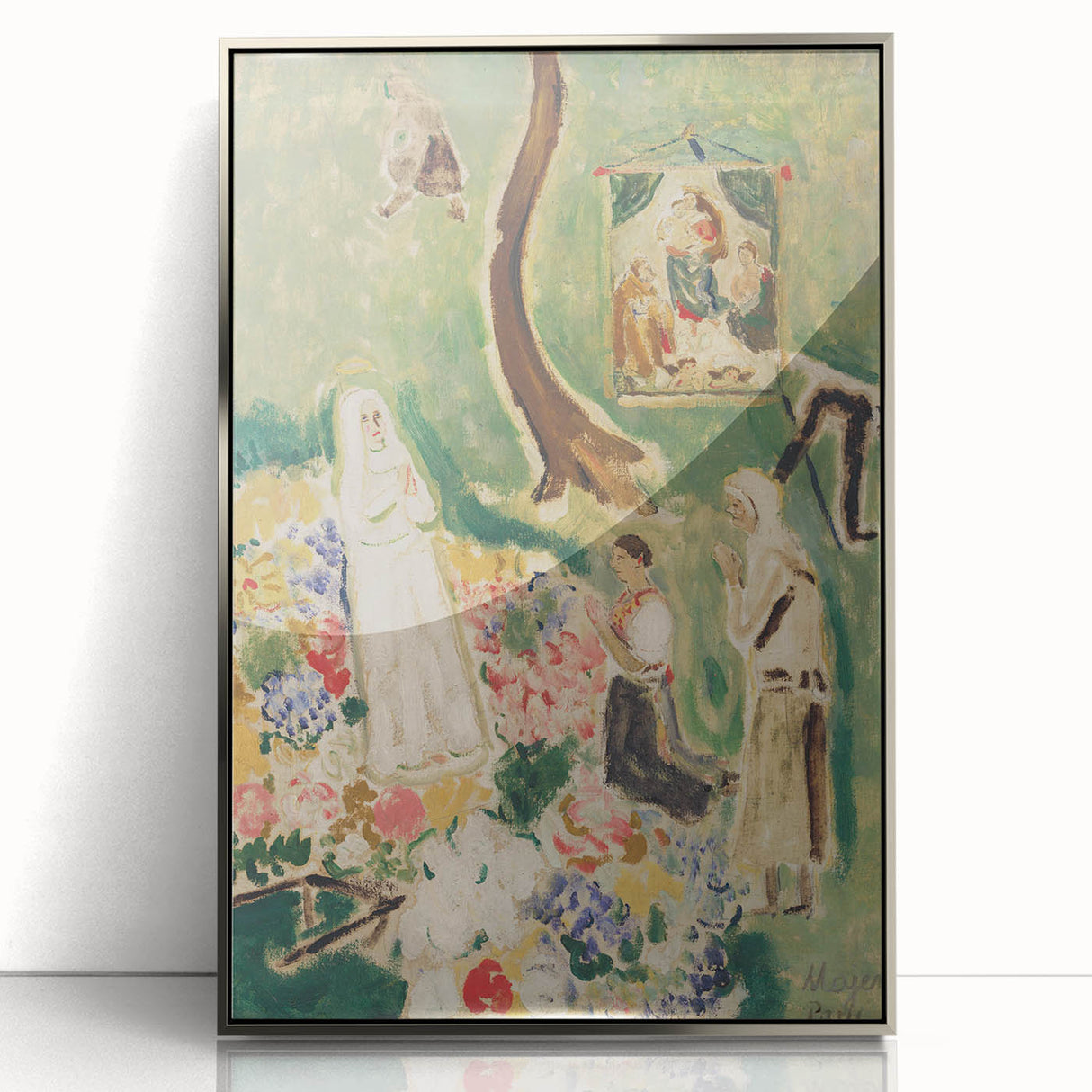 Expressionism Wall Art: Two Madonnas - Vibrant Expressionism Painting