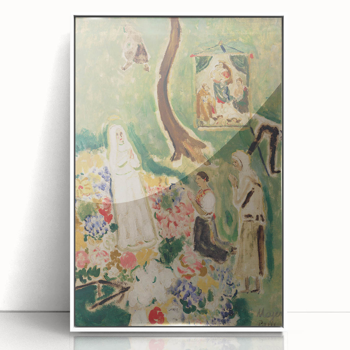 Expressionism Wall Art: Two Madonnas - Vibrant Expressionism Painting