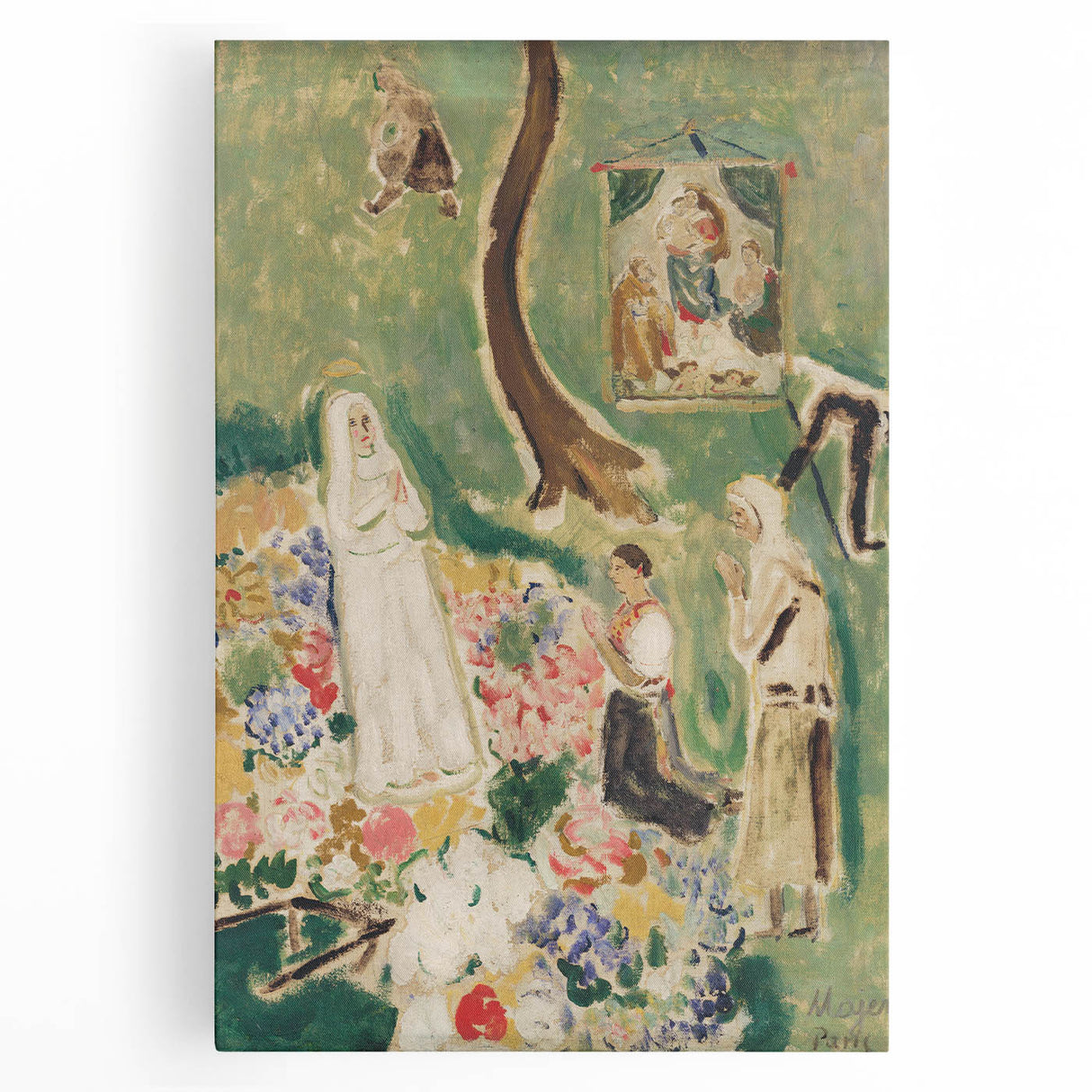 Expressionism Wall Art: Two Madonnas - Vibrant Expressionism Painting