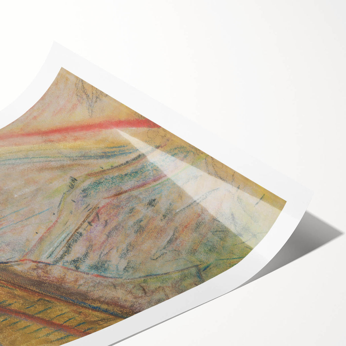 Expressionist Art: Two Men in Landscape - Abstract Expressionism Print