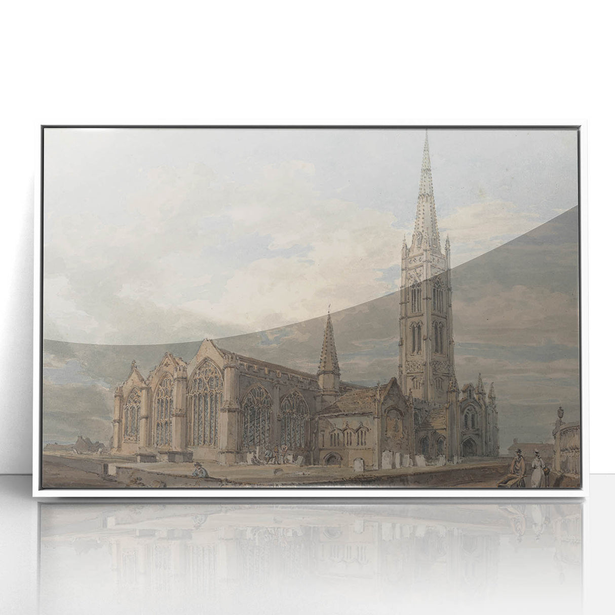 North-East View of Grantham Church - Romanticism Canvas Print