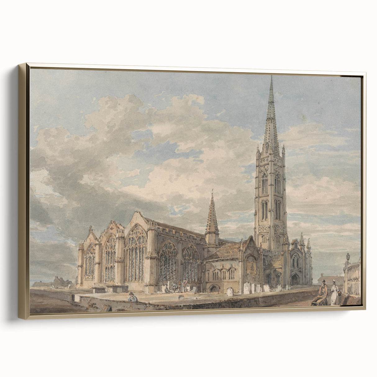 North-East View of Grantham Church - Romanticism Canvas Print
