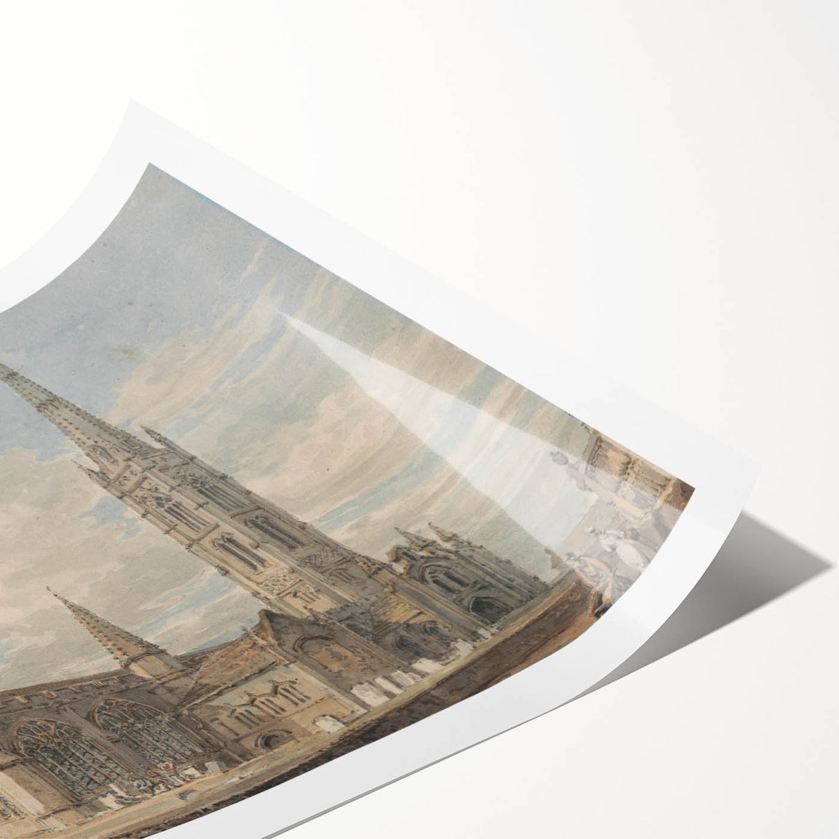 North-East View of Grantham Church - Romanticism Canvas Print