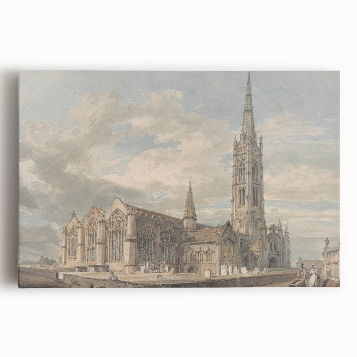 North-East View of Grantham Church - Romanticism Canvas Print