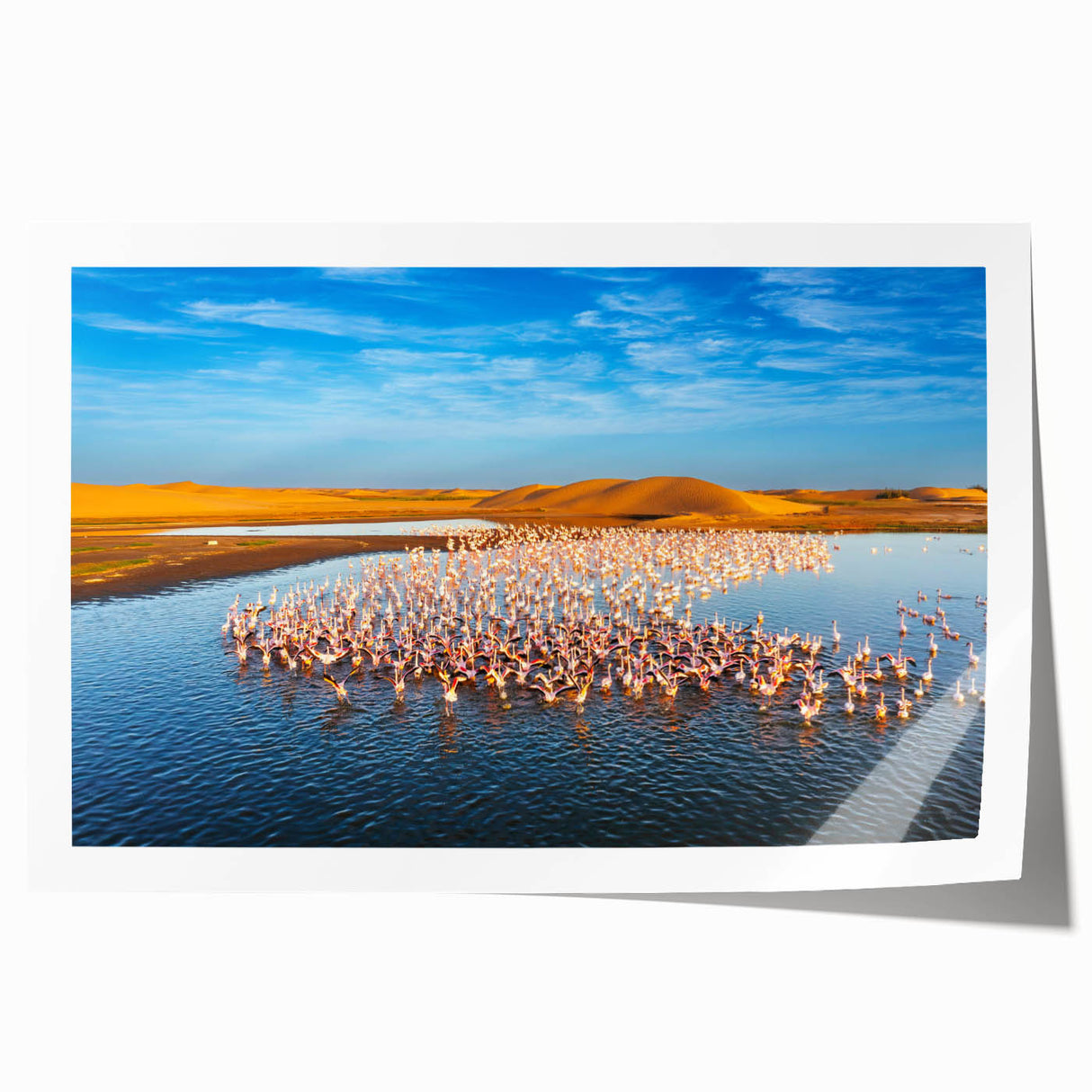 Extra large rolled print of an African scenery with vibrant earth tones, ideal for art wall dining room.