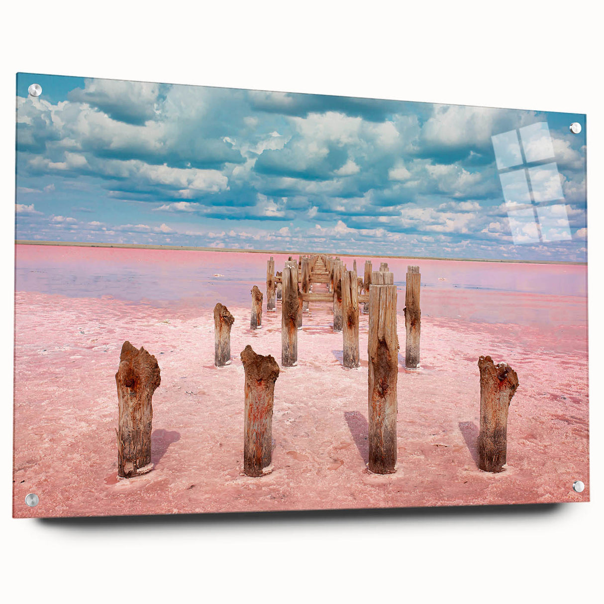 Acrylic print of a Yucatan scenery in muted earth tones, suitable for bedroom or dining room decor.