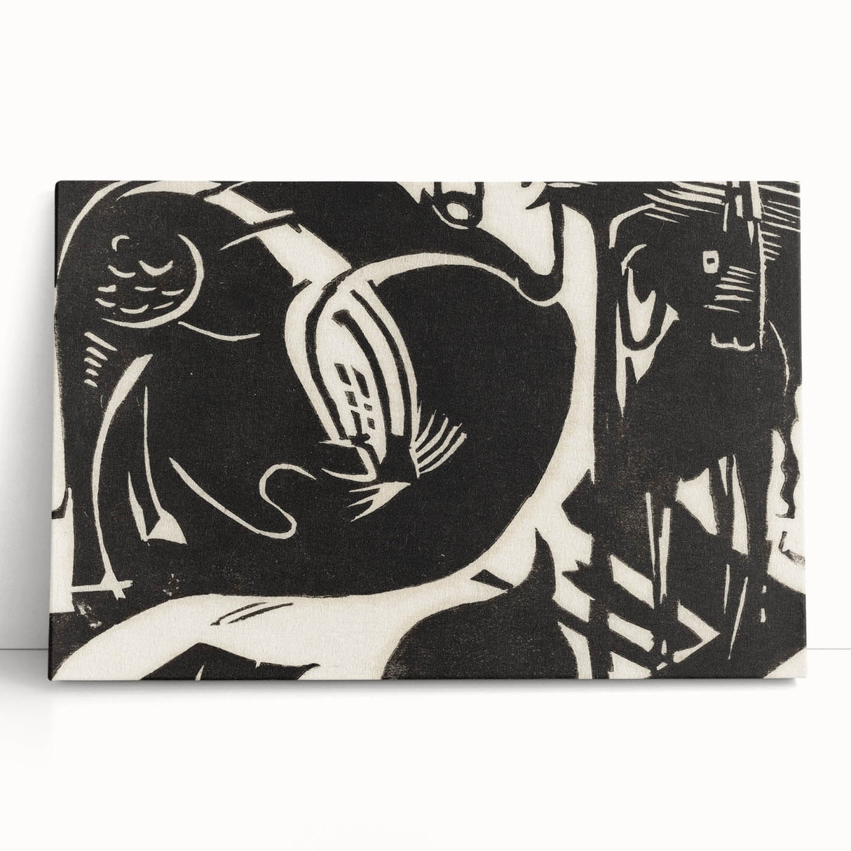 Expressionist Art: Two Mythical Animals - Abstract Expressionism Print
