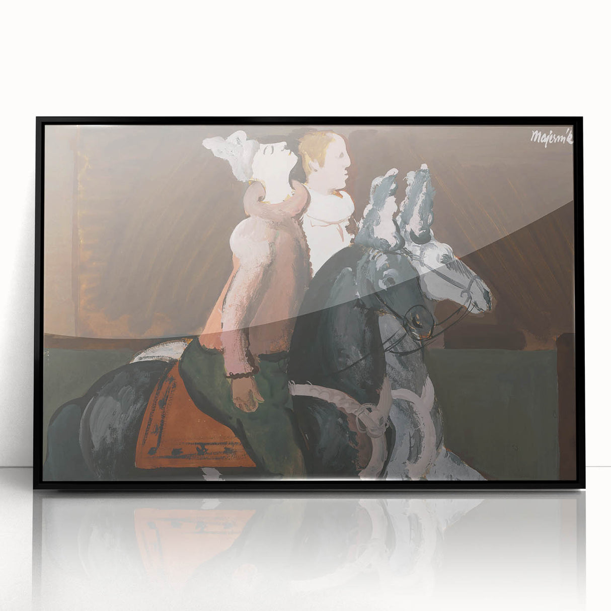 Expressionist Art: Two Riders - Abstract Expressionism Painting Print