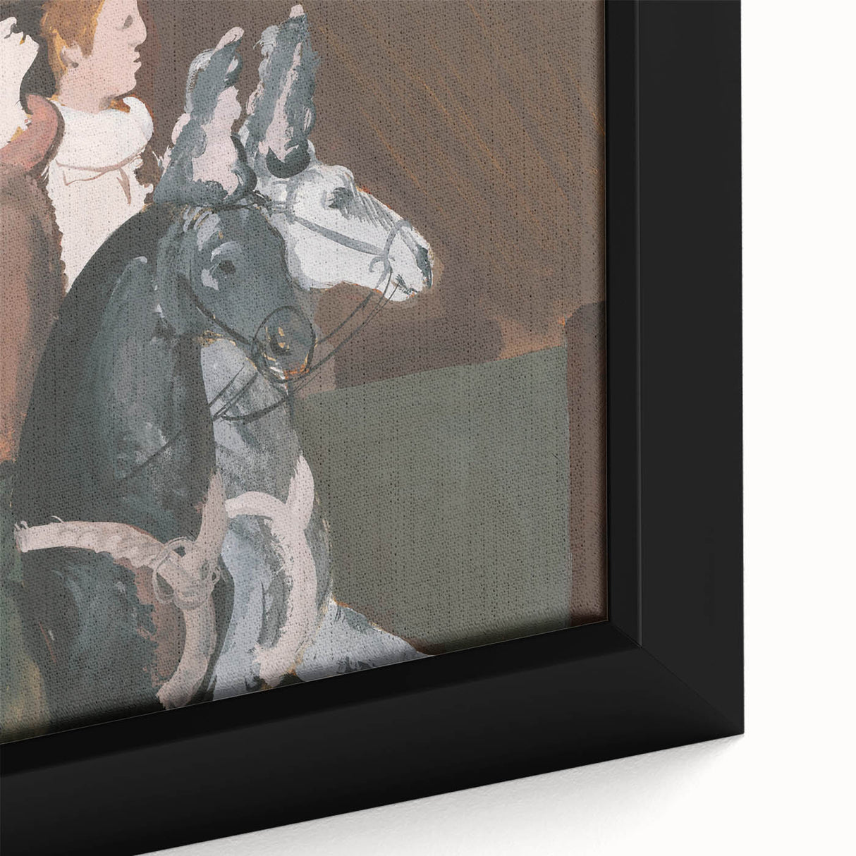 Expressionist Art: Two Riders - Abstract Expressionism Painting Print