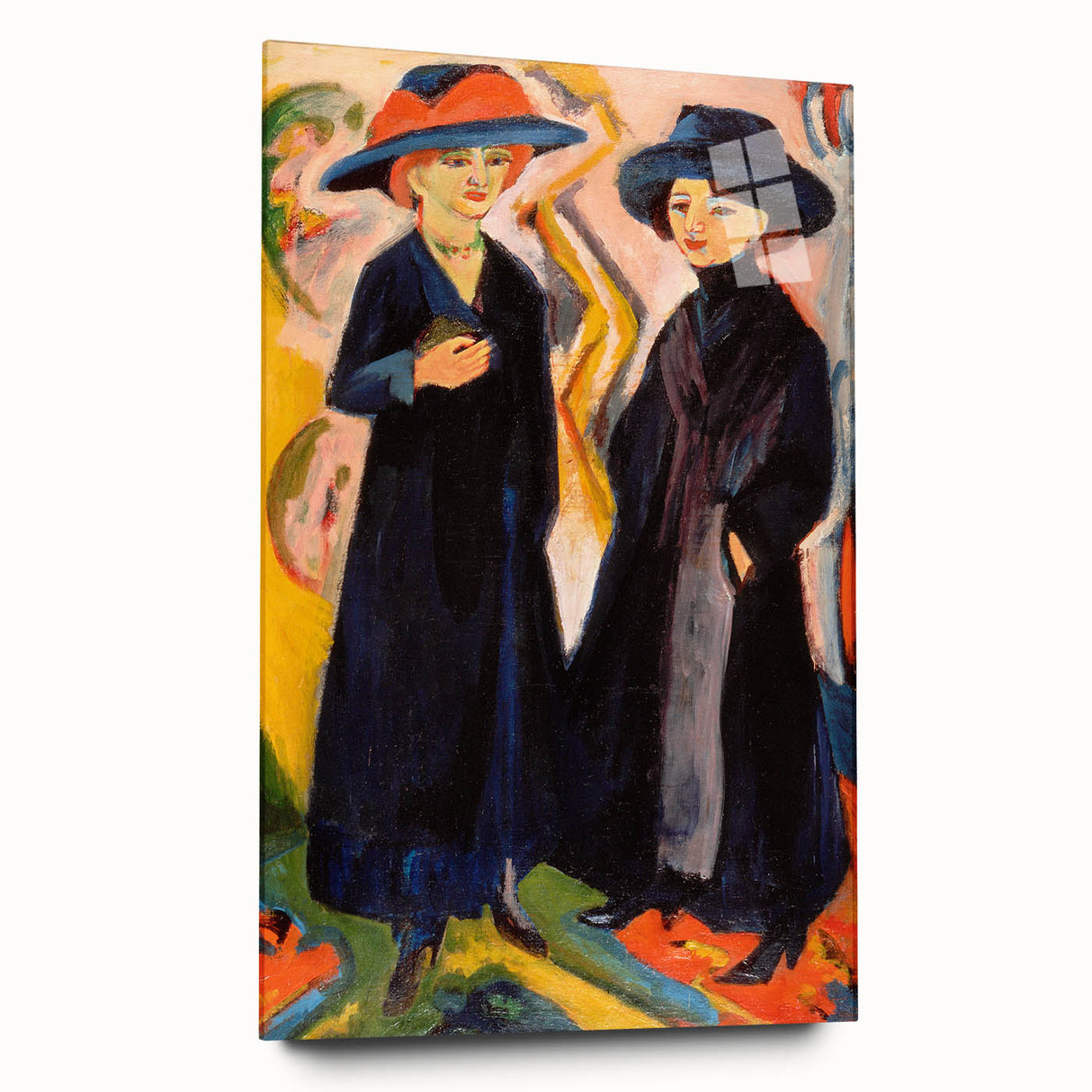 Expressionist Art: Two Women - Vibrant Abstract Expressionism Painting