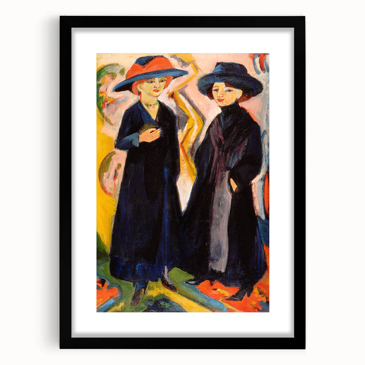 Expressionist Art: Two Women - Vibrant Abstract Expressionism Painting