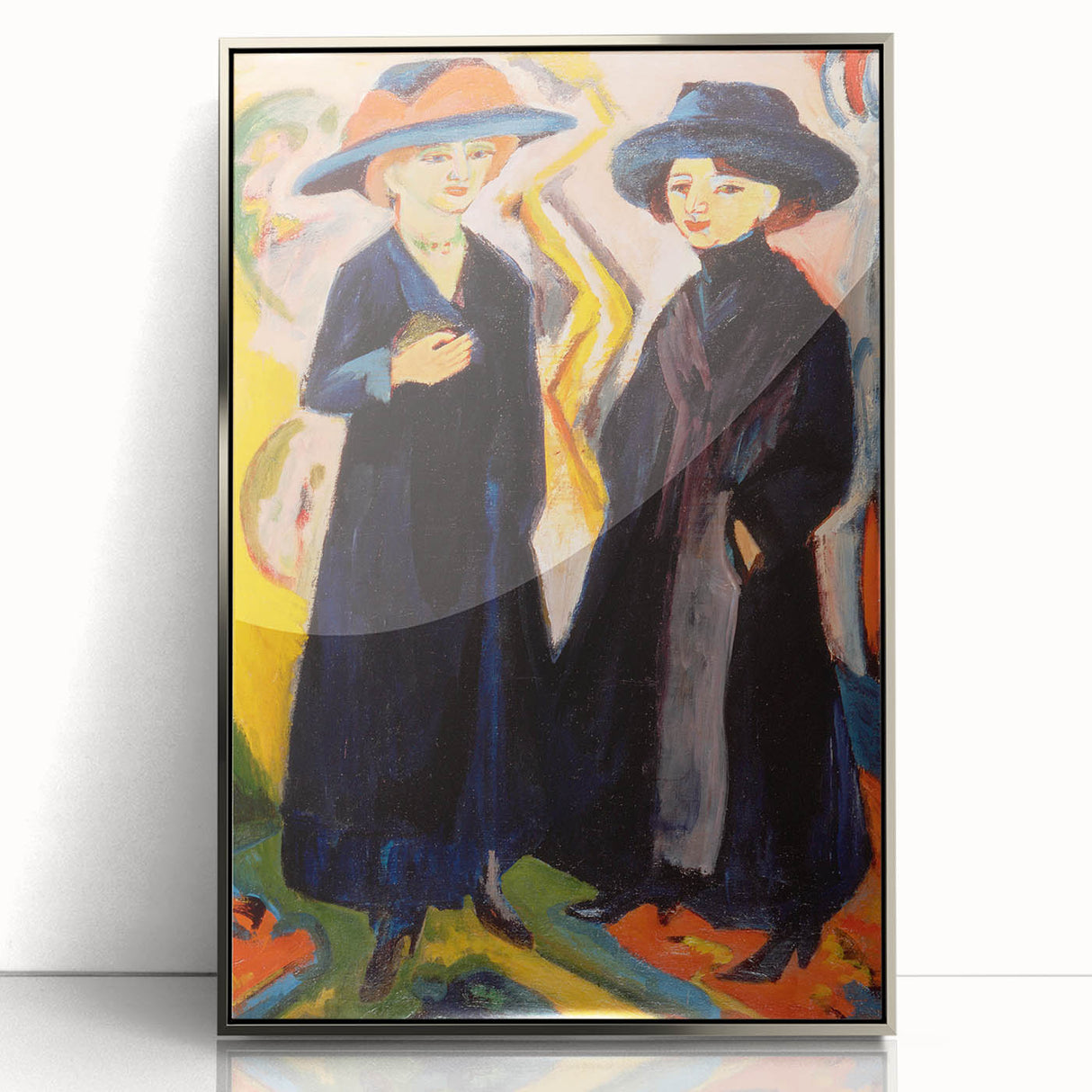 Expressionist Art: Two Women - Vibrant Abstract Expressionism Painting