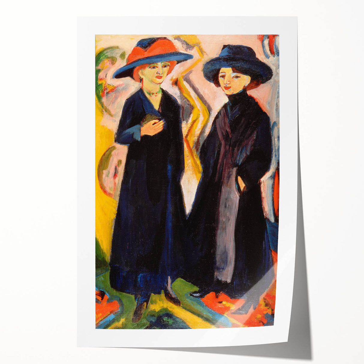 Expressionist Art: Two Women - Vibrant Abstract Expressionism Painting