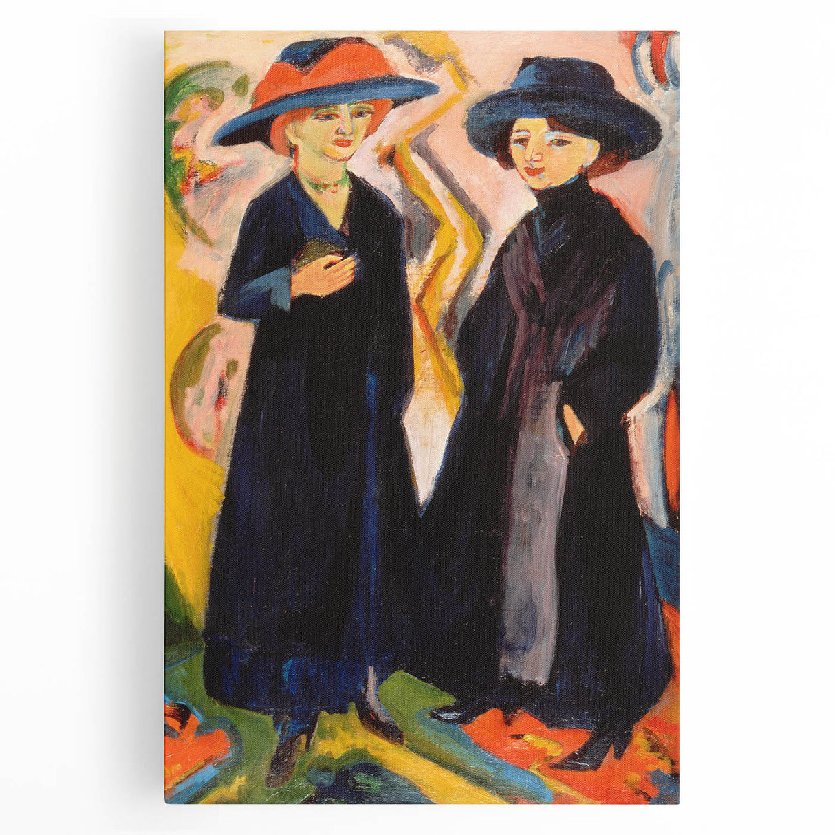 Expressionist Art: Two Women - Vibrant Abstract Expressionism Painting