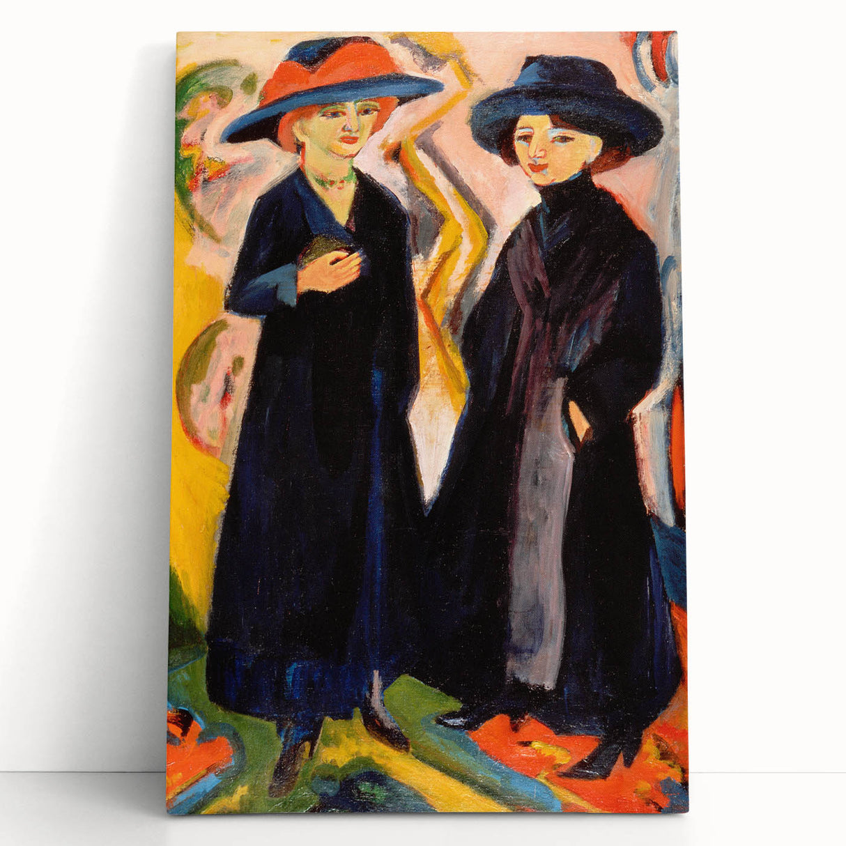 Expressionist Art: Two Women - Vibrant Abstract Expressionism Painting