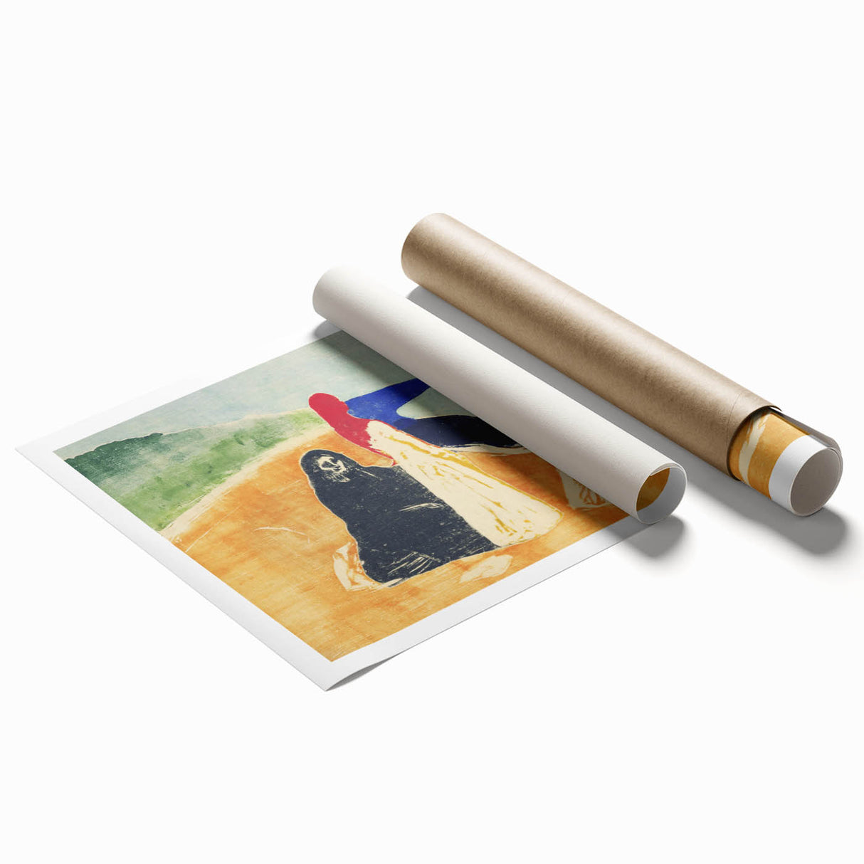 Expressionist Art: Two Women on the Shore - Abstract Expressionism Print