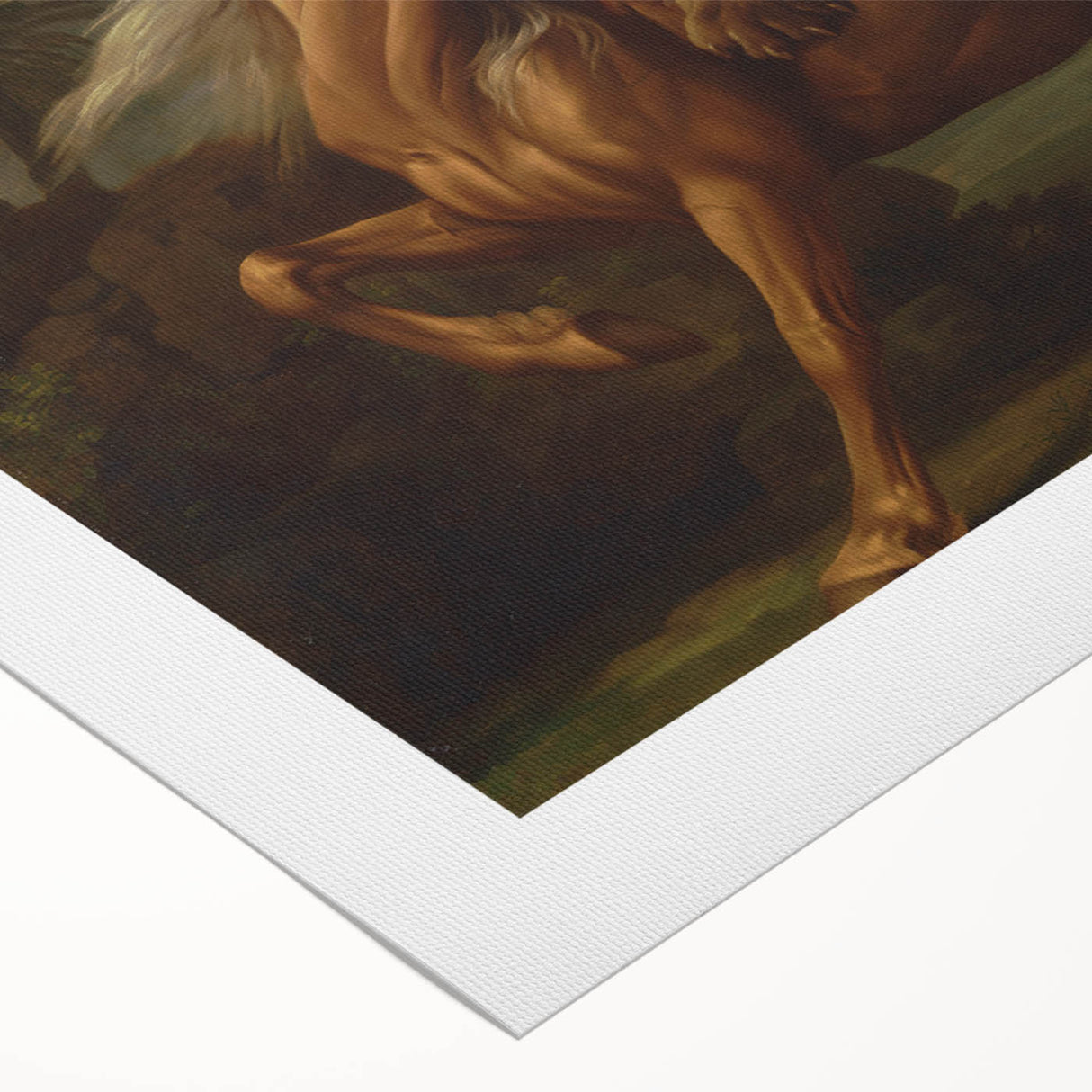 Romanticism Art: Lion Attacking a Horse by Stubbs - Wildlife Canvas Print