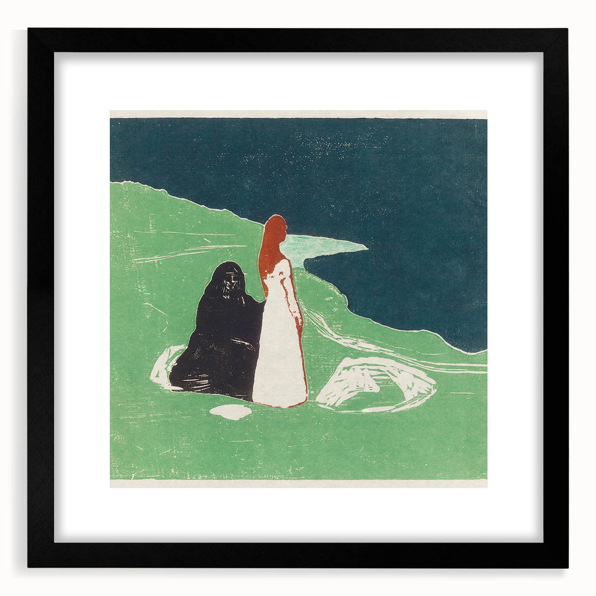 Expressionist Art: Two Women on the Shore - Edvard Munch Painting Print