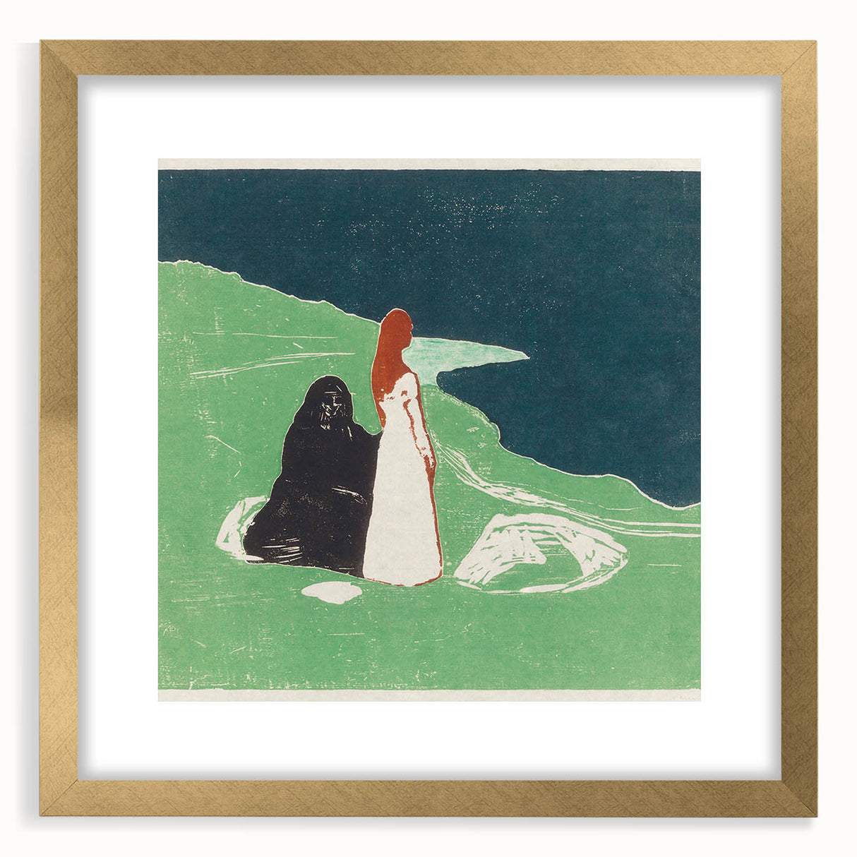 Expressionist Art: Two Women on the Shore - Edvard Munch Painting Print