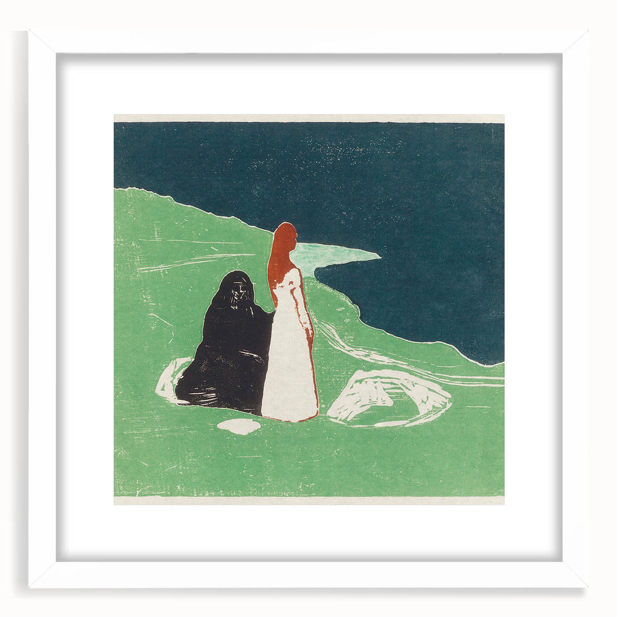Expressionist Art: Two Women on the Shore - Edvard Munch Painting Print