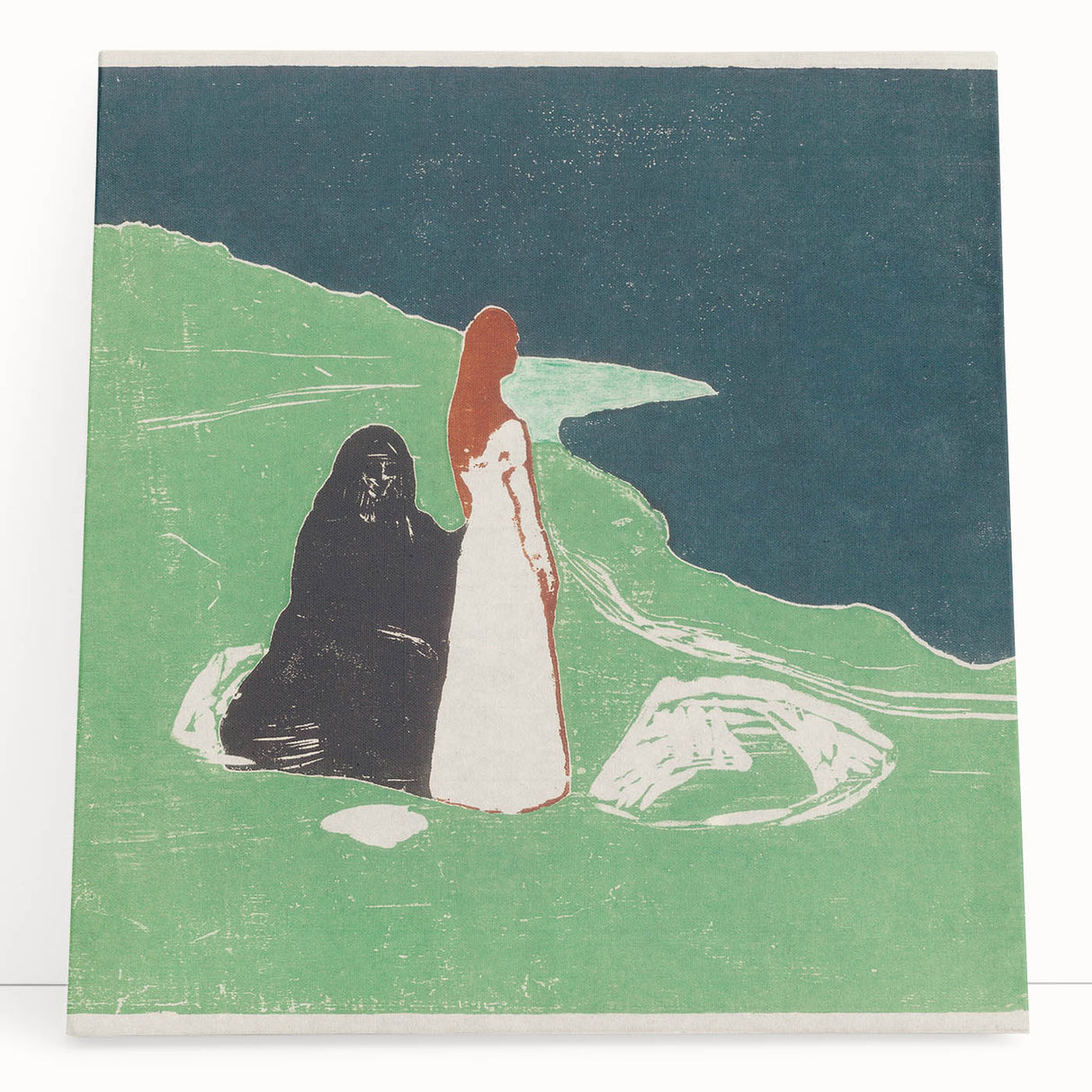 Expressionist Art: Two Women on the Shore - Edvard Munch Painting Print