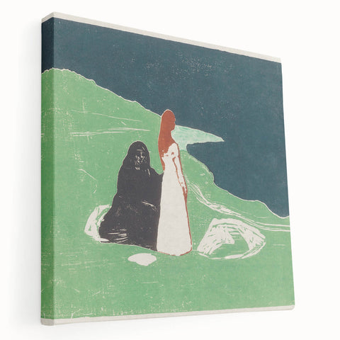 Expressionist Art: Two Women on the Shore - Edvard Munch Painting Print