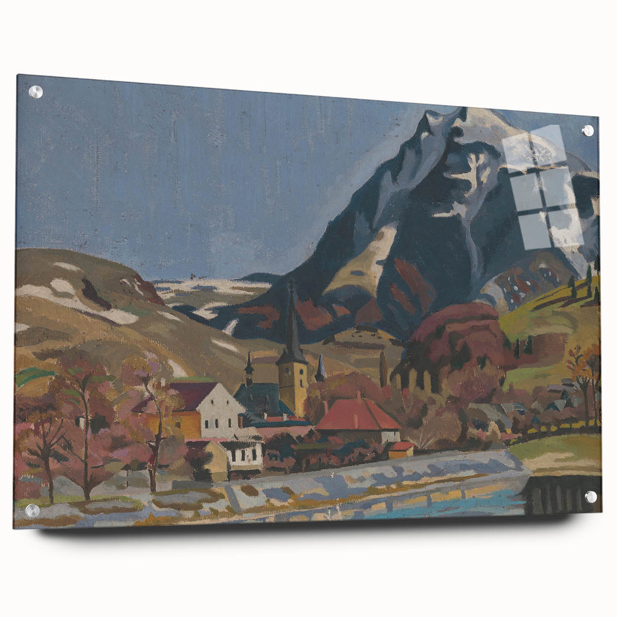 Expressionist Art Landscape – Abstract Mountain View Wall Decor