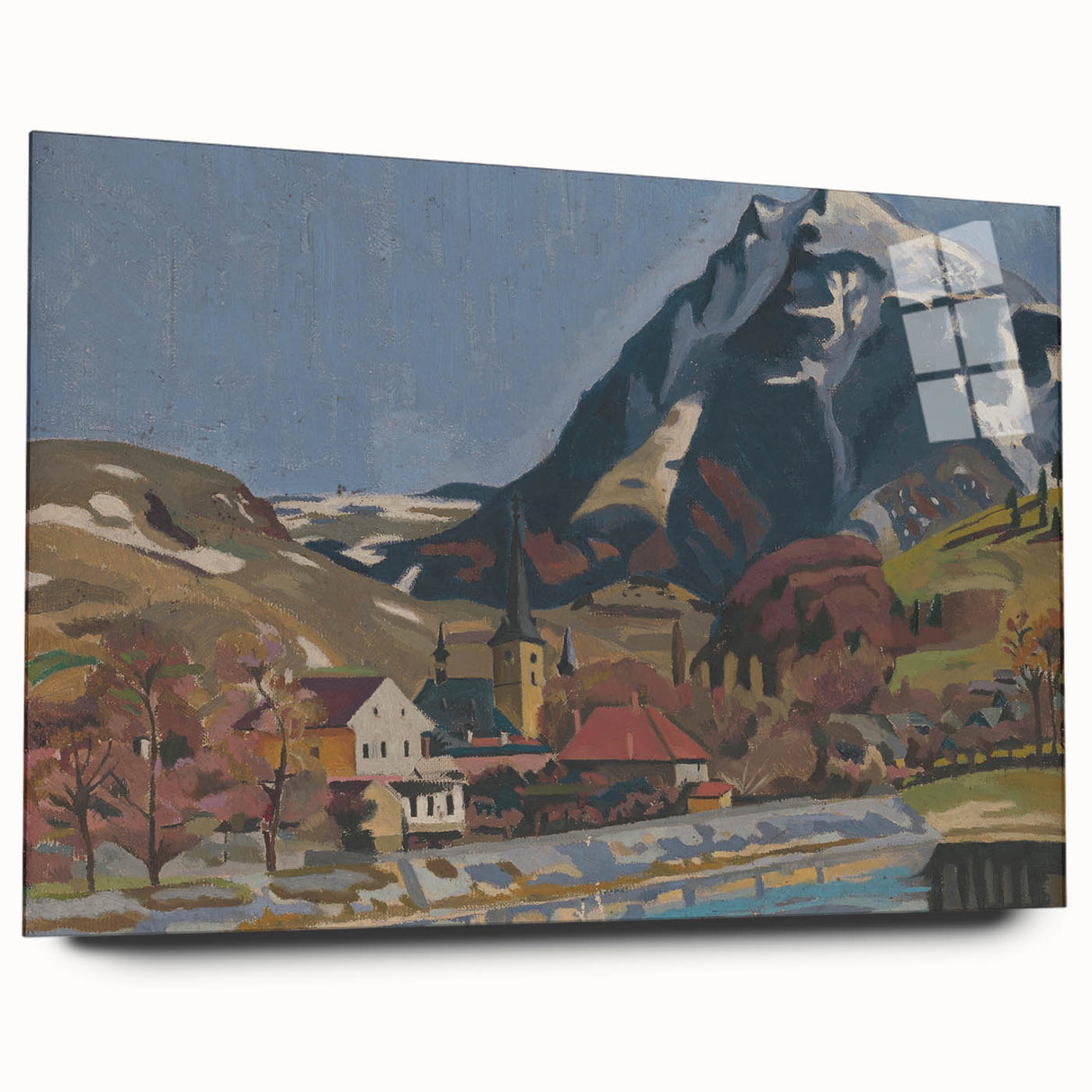 Expressionist Art Landscape – Abstract Mountain View Wall Decor