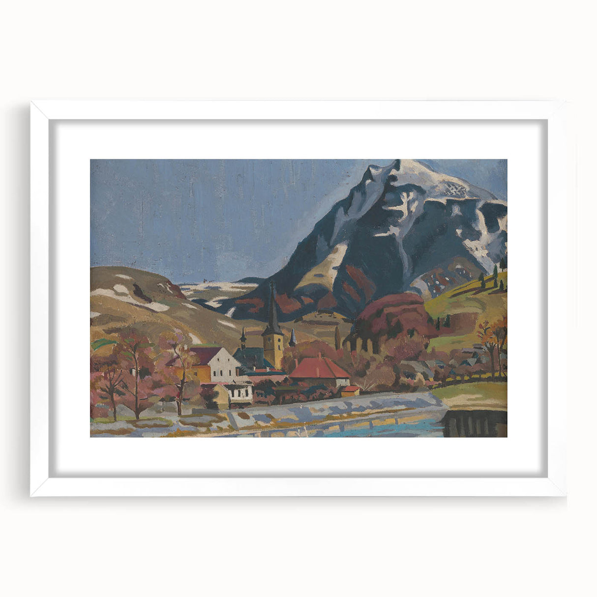 Expressionist Art Landscape – Abstract Mountain View Wall Decor