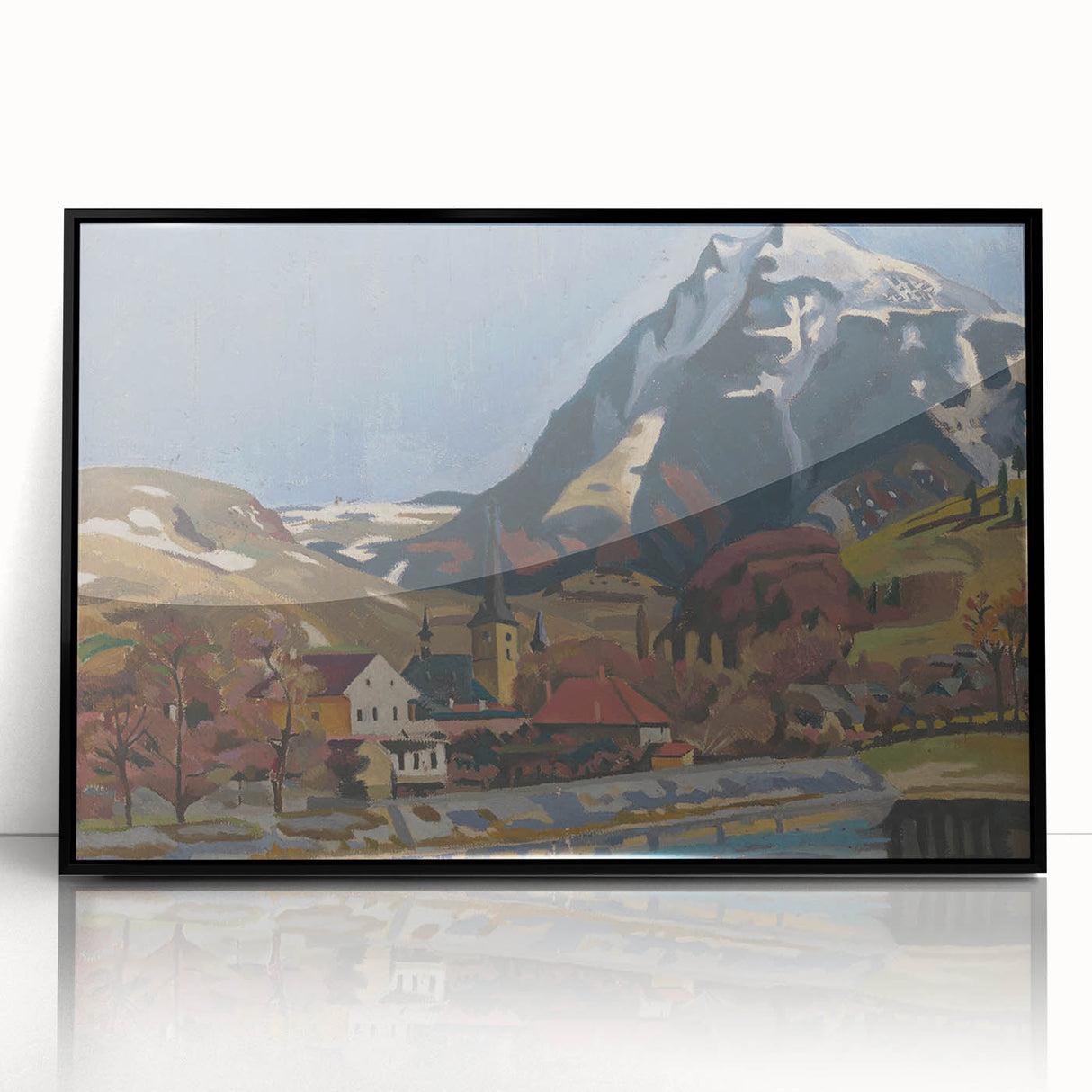 Expressionist Art Landscape – Abstract Mountain View Wall Decor