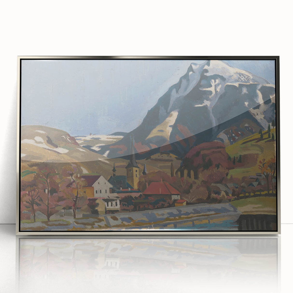 Expressionist Art Landscape – Abstract Mountain View Wall Decor