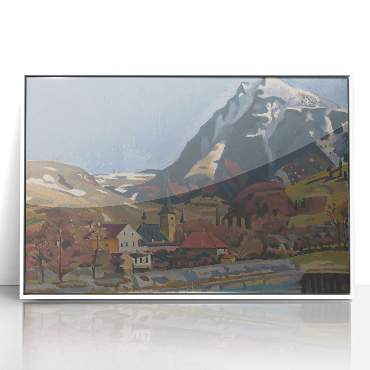 Expressionist Art Landscape – Abstract Mountain View Wall Decor