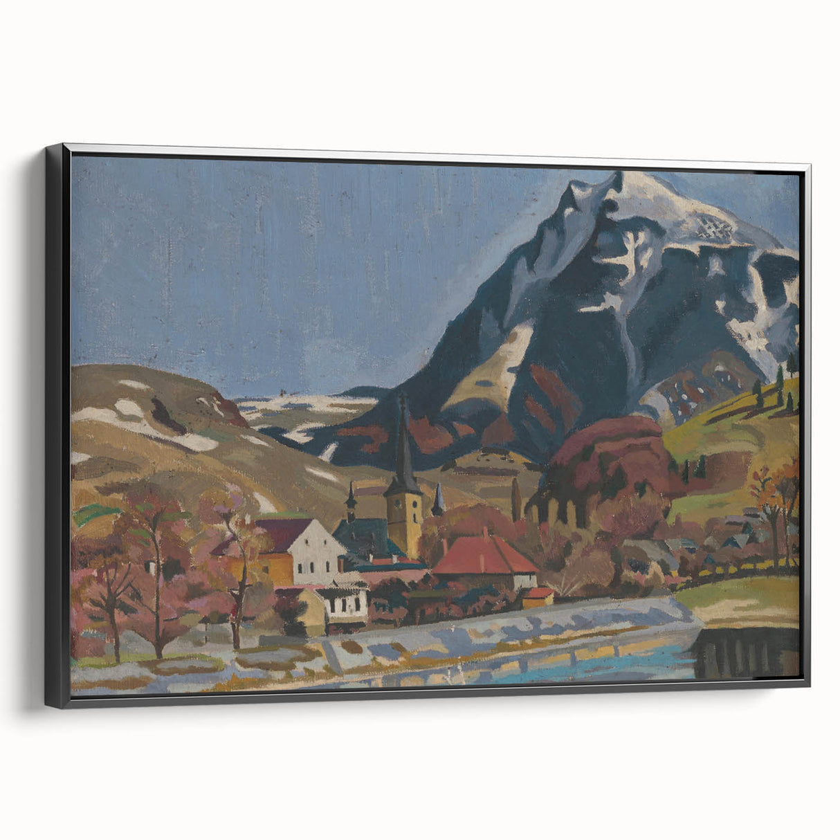 Expressionist Art Landscape – Abstract Mountain View Wall Decor