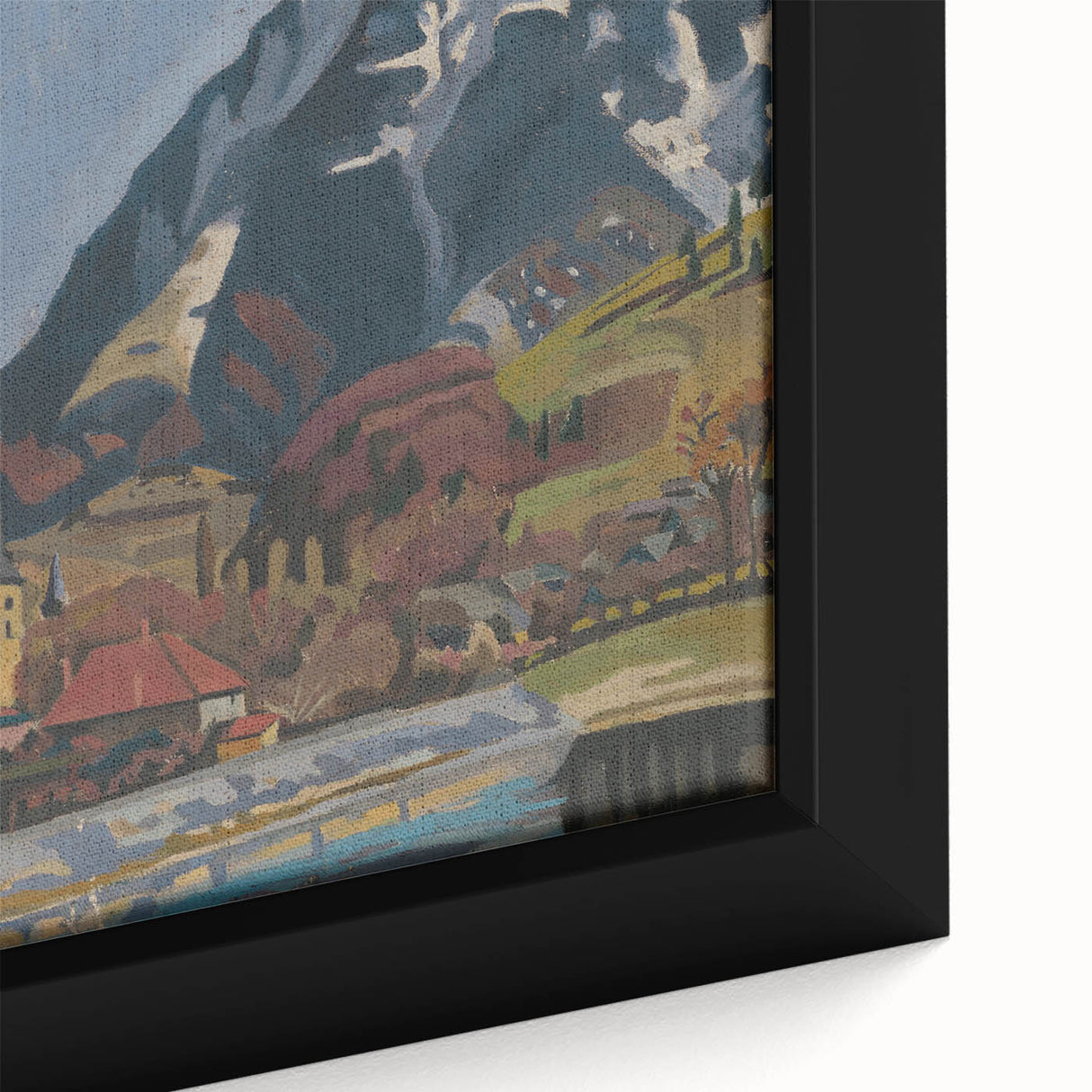Expressionist Art Landscape – Abstract Mountain View Wall Decor