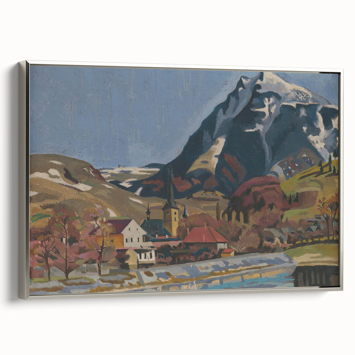 Expressionist Art Landscape – Abstract Mountain View Wall Decor