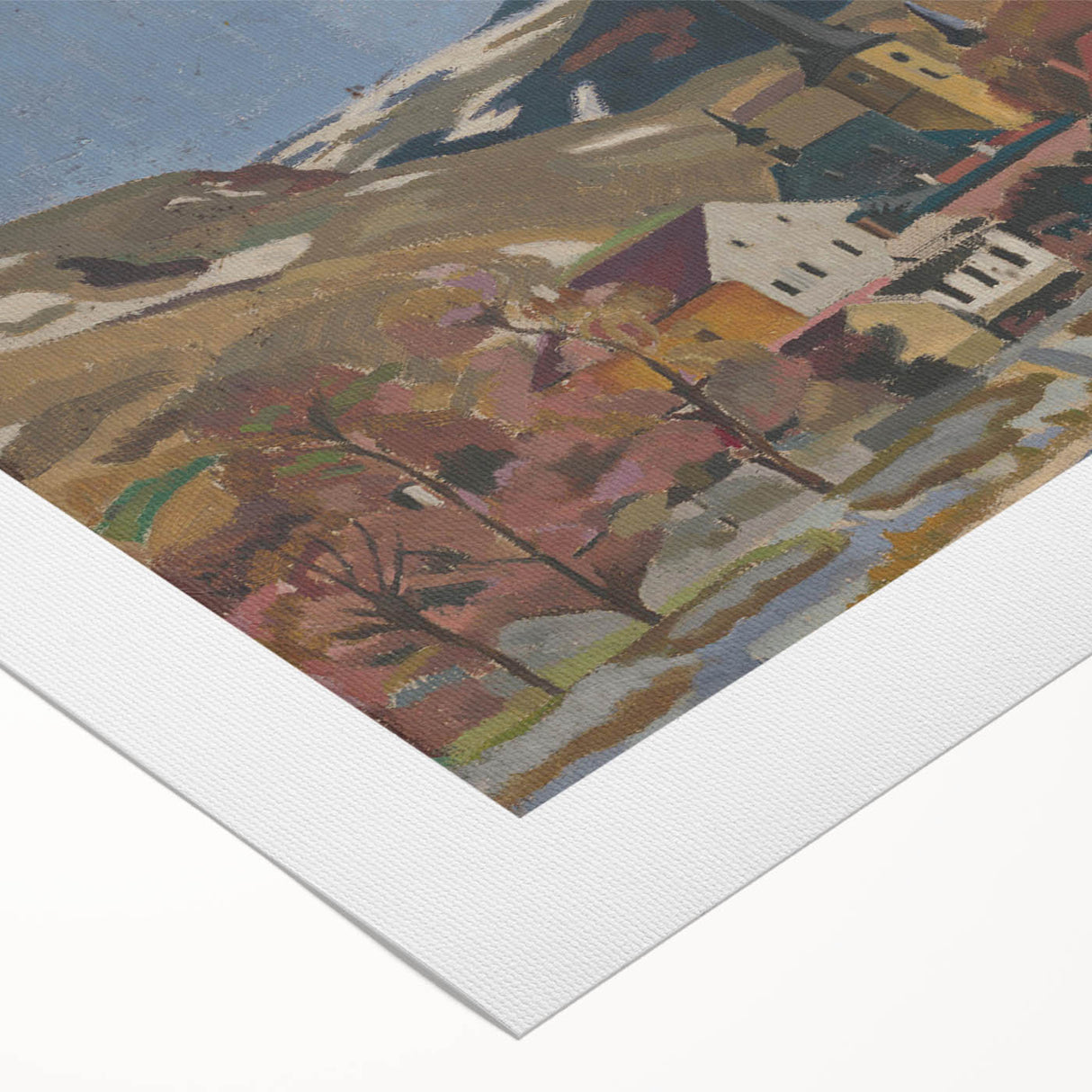 Expressionist Art Landscape – Abstract Mountain View Wall Decor