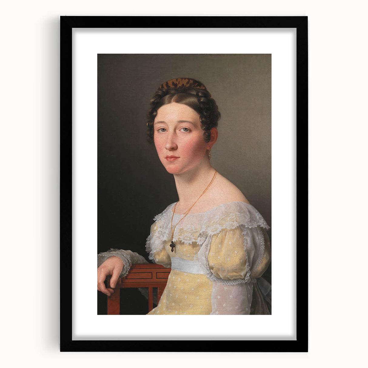 Romanticism Art: Portrait of Emilie Massmann by Eckersberg - Canvas Print