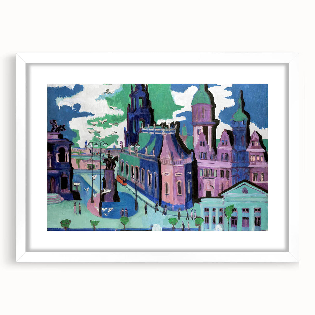 Abstract Expressionism – View of Dresden Cityscape Wall Art