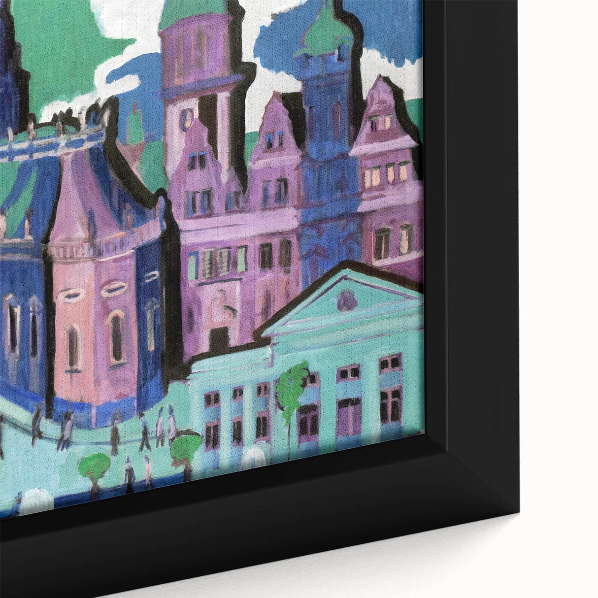 Abstract Expressionism – View of Dresden Cityscape Wall Art