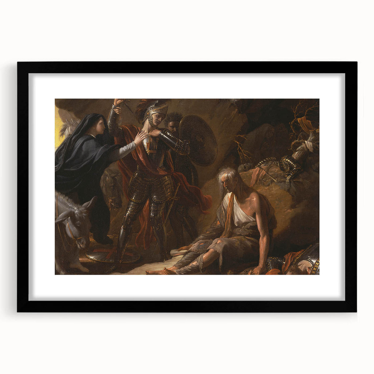 Romanticism Art: The Cave of Despair - Dramatic Historical Canvas Print