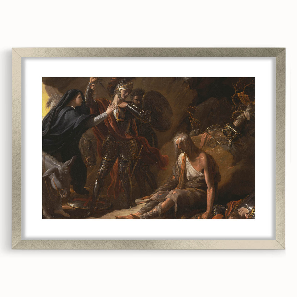 Romanticism Art: The Cave of Despair - Dramatic Historical Canvas Print