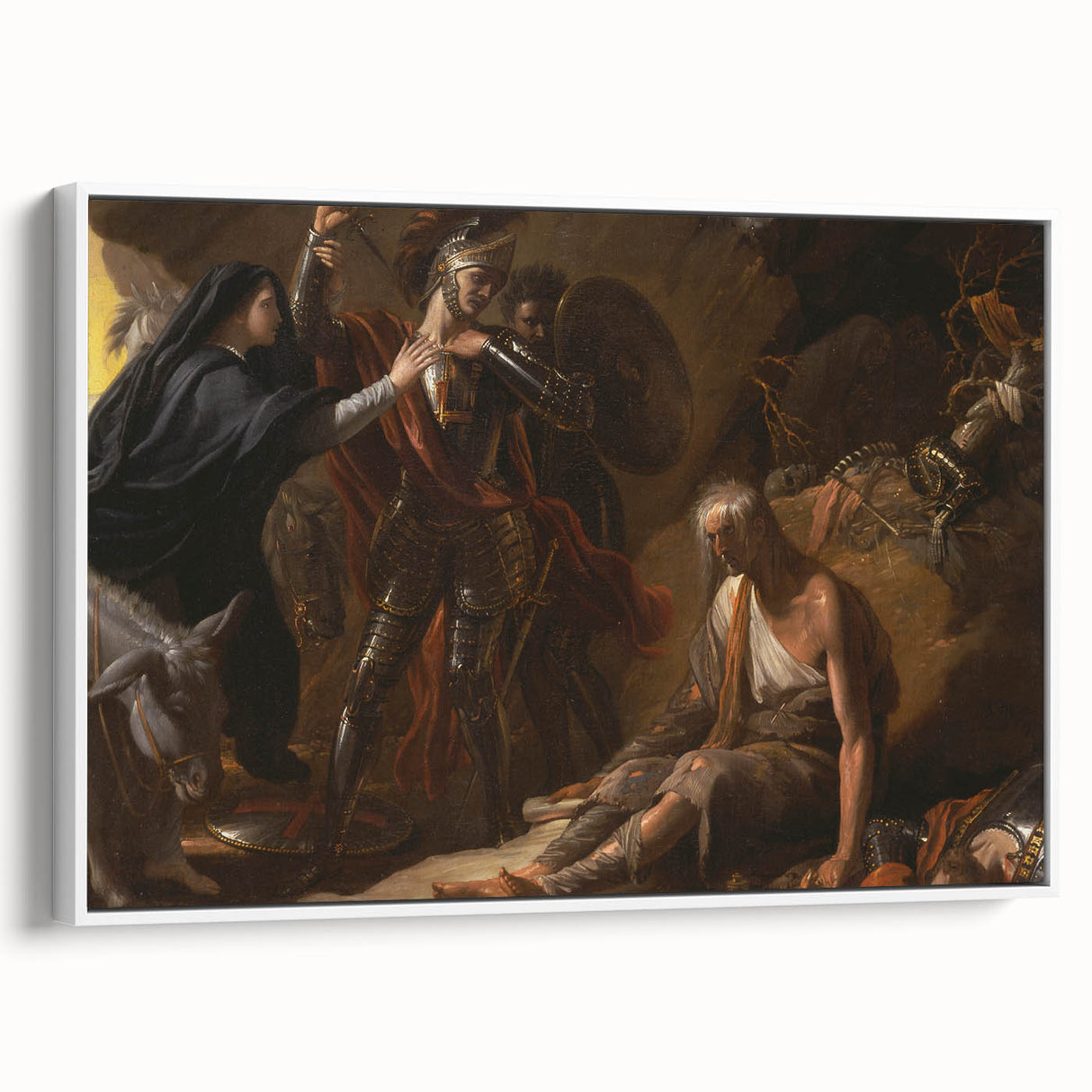 Romanticism Art: The Cave of Despair - Dramatic Historical Canvas Print