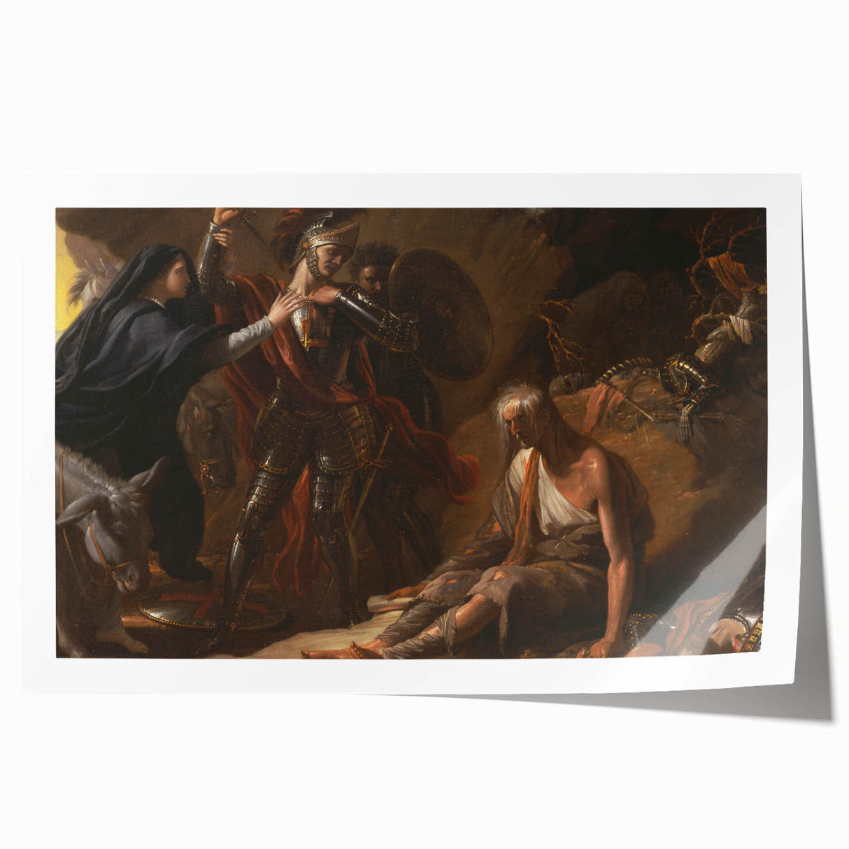 Romanticism Art: The Cave of Despair - Dramatic Historical Canvas Print